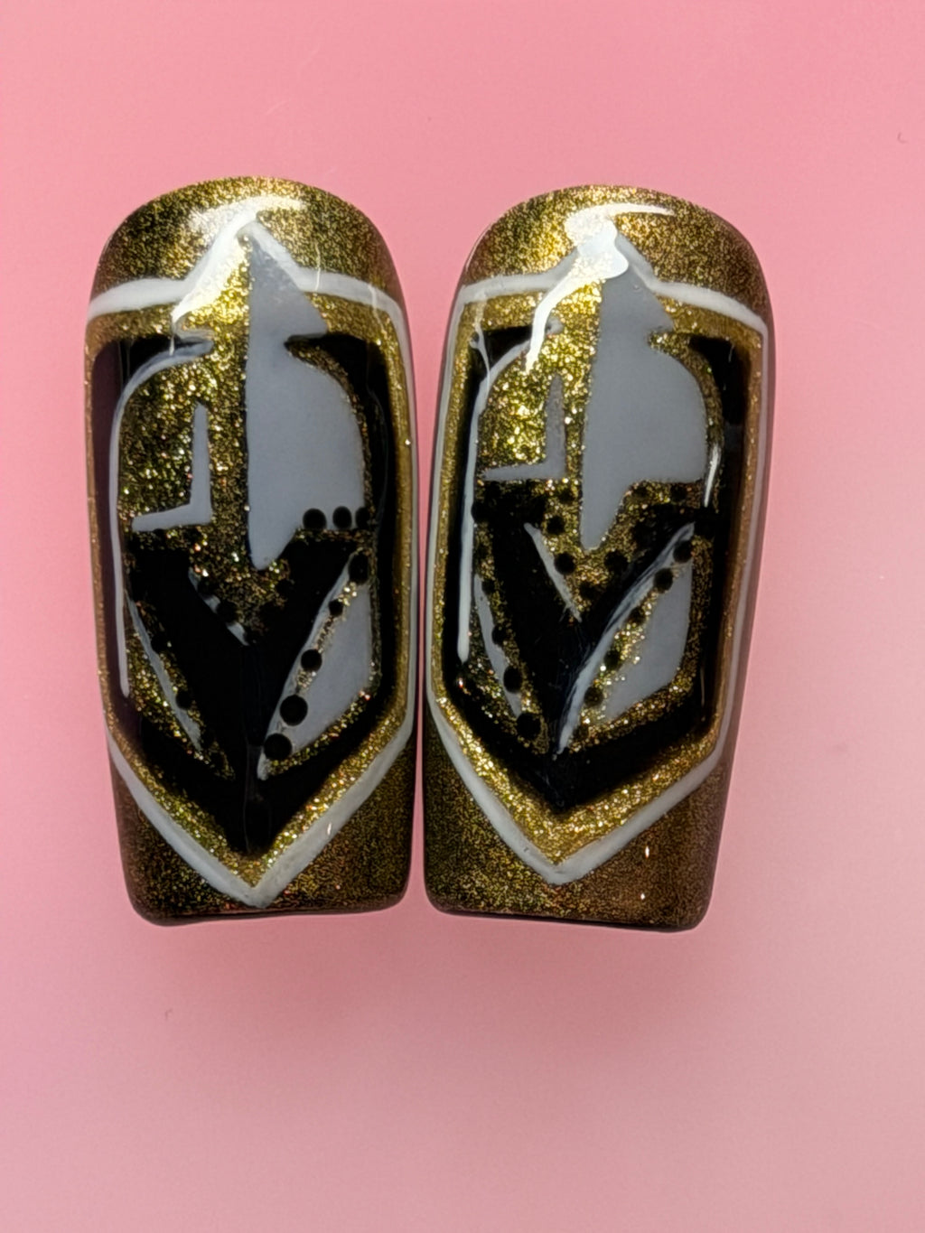 Custom Hockey-Inspired Press-On Nails