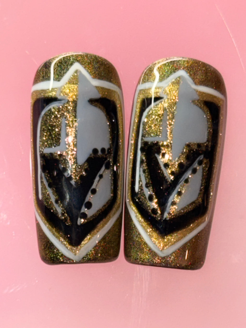 Custom Hockey-Inspired Press-On Nails