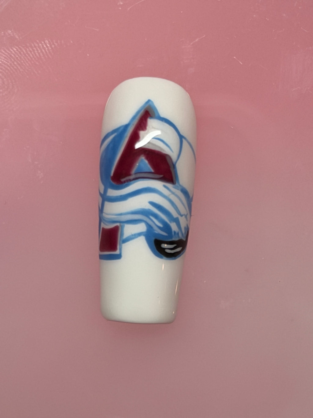 Custom Hockey-Inspired Press-On Nails