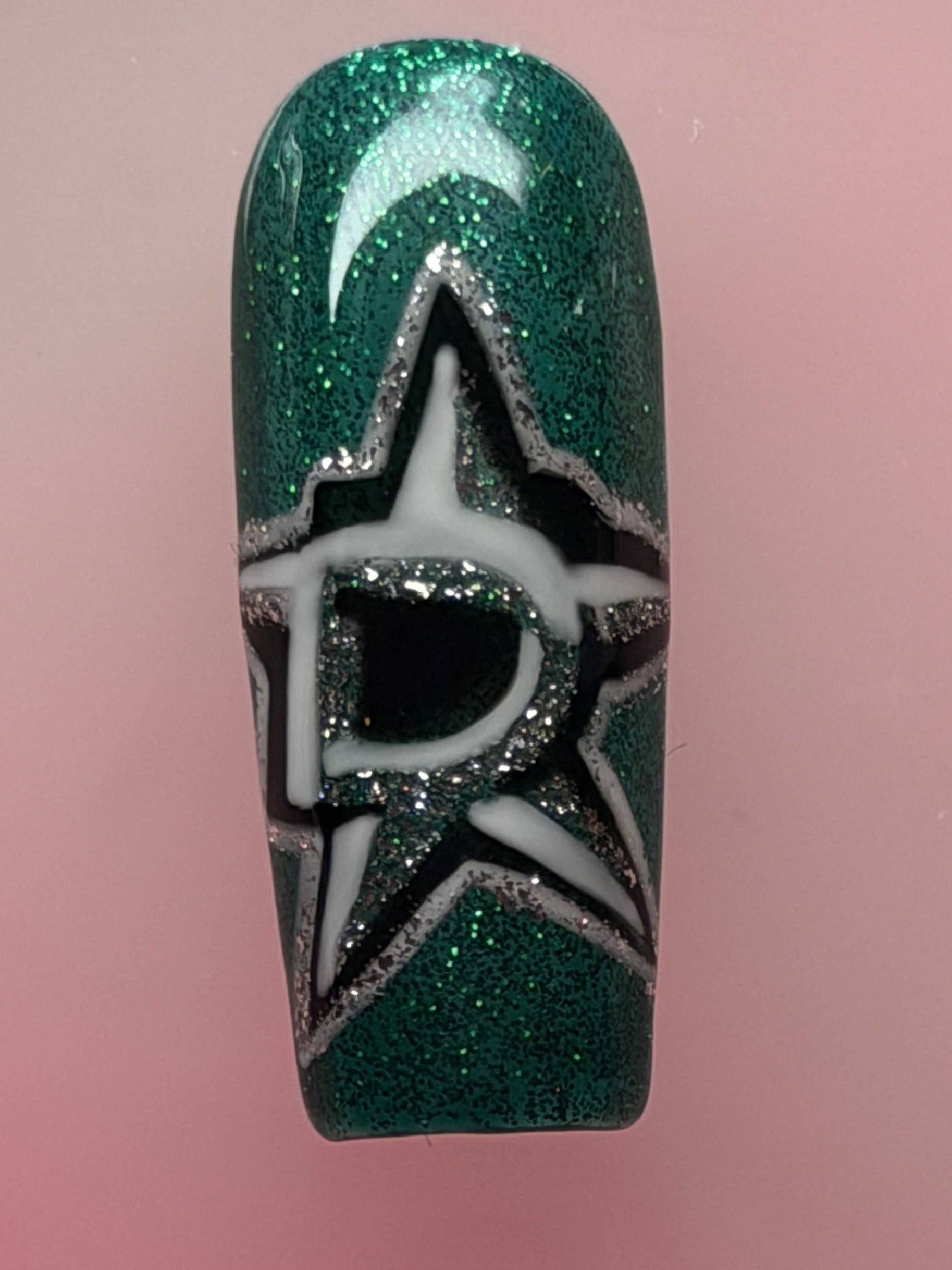 Custom Hockey-Inspired Press-On Nails