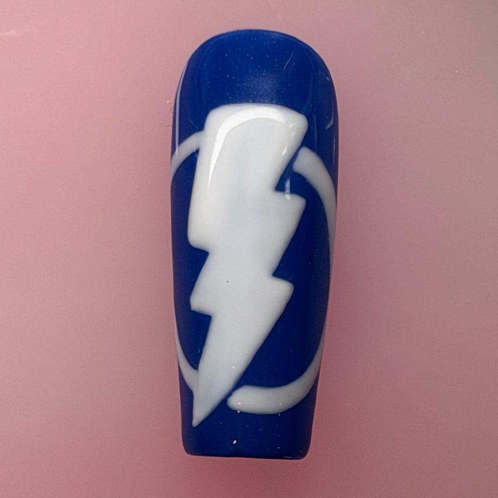 Custom Hockey-Inspired Press-On Nails